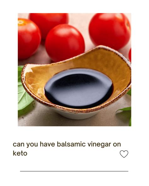 vinegar on keto